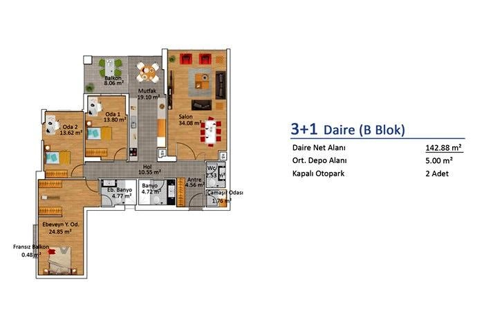 floorplan-turkey-ankara-çayyolu-park-alyans-daire-174209405214.webp