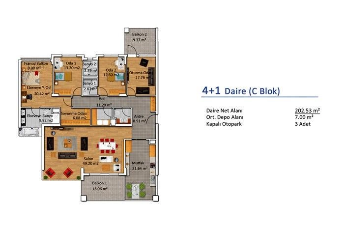floorplan-turkey-ankara-çayyolu-park-alyans-daire-174209405317.webp